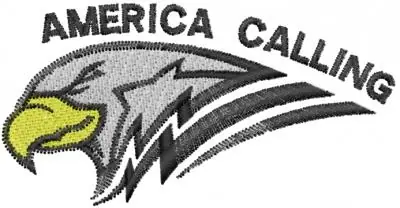 American Calling Embroidery Design Free Delivery