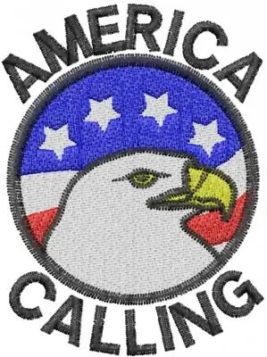 America Calling Embroidery Design Factory Price