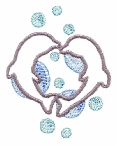Trusted Brand Dolphin Pair Embroidery Design