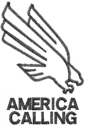 America Calling Embroidery Design Warranty Included