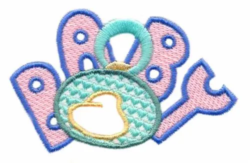 Today Only Baby Pacifier Embroidery Design