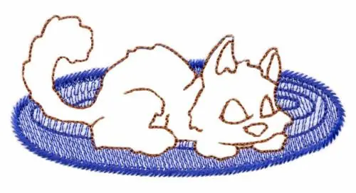 Reduced Price Sleeping Cat Embroidery Design