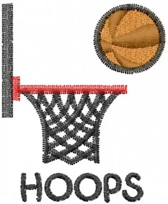 Basketball Hoop Embroidery Design Final Sale