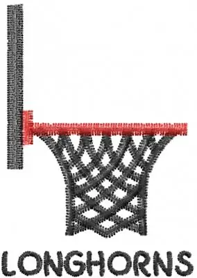 While Supplies Last Basketball Longhorns Embroidery Design