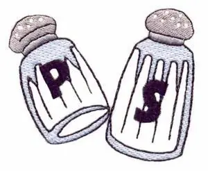 Salt and Pepper Embroidery Design Modern