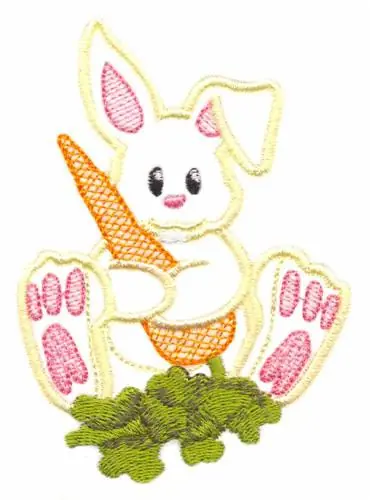 Rabbit Embroidery Design Same Day Shipping