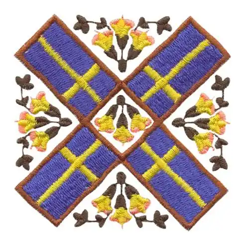 Swedish Flag Embroidery Design Secure Checkout