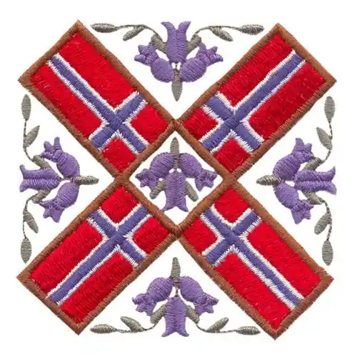 Top Pick Norwegian Flag Embroidery Design