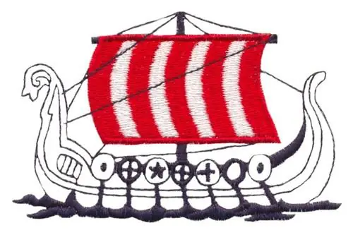 Wholesale Viking Ship Embroidery Design