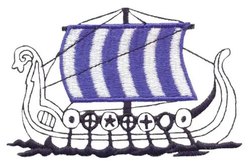 Viking Ship Embroidery Design Clearance