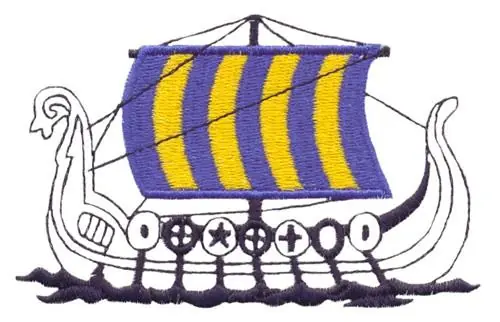 Bulk Order Viking Ship Embroidery Design