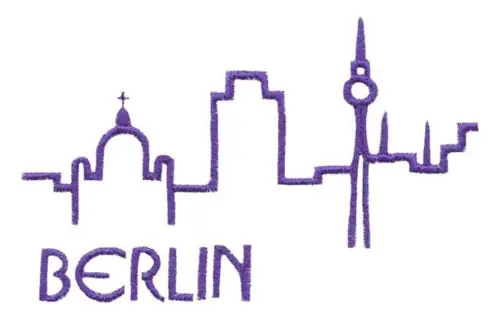 Authentic Skylines ( Berlin ) Embroidery Design