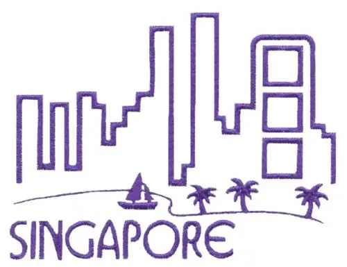 Skylines ( Singapore ) Embroidery Design New Arrival