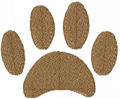 Pawprint Embroidery Design Certified