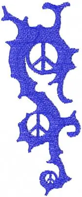 Peace Sign Decoration Embroidery Design One Day Deal