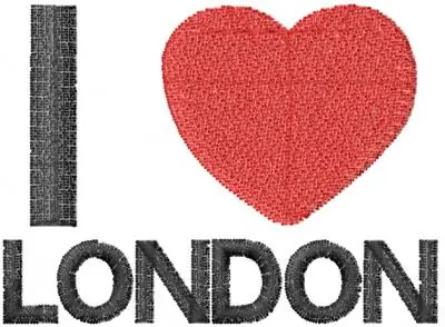 I Love London Embroidery Design In Demand