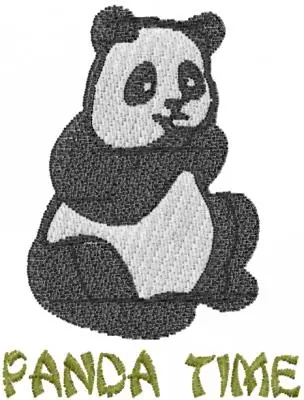 Panda Time Embroidery Design While Supplies Last