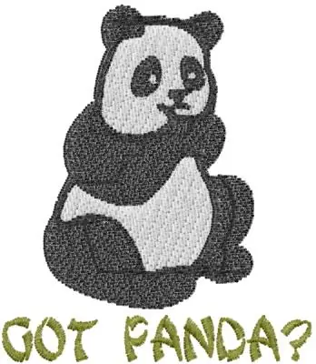 Buy Direct Got Panda Embroidery Design