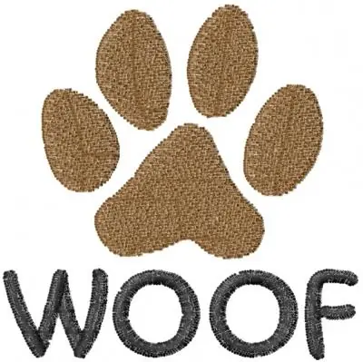Premium Pawprint Woof Embroidery Design