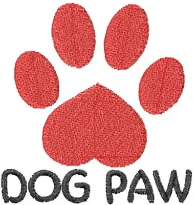 Markdown Dog Paw Embroidery Design