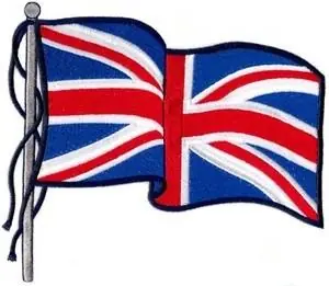 Save Now Waving UK Flag Embroidery Design