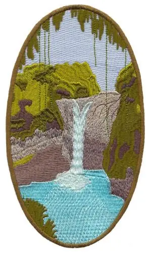 Hawaiian Waterfall Embroidery Design Today Only