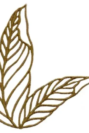 Banana Leaves Outline Embroidery Design Warranty Included
