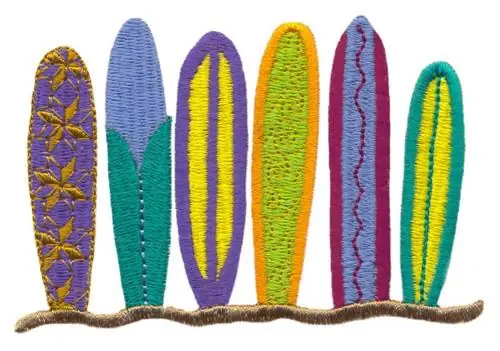 Assorted Surfboards Embroidery Design Editor’s Pick