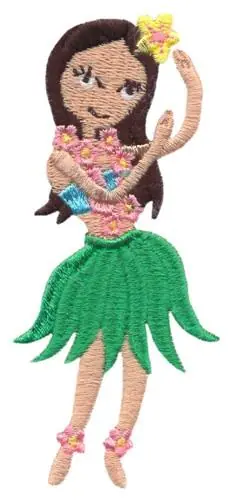 Hula Girl Embroidery Design Buy Direct