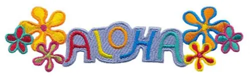 Special Offer Aloha Embroidery Design