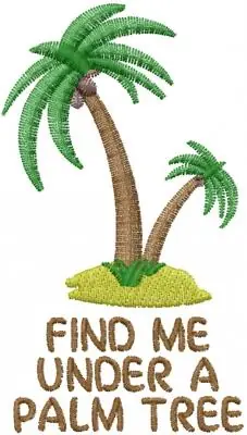 Palm Tree Embroidery Design Last Chance