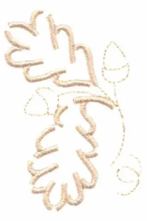 Acorns and Oak Leaves Embroidery Design Place Order