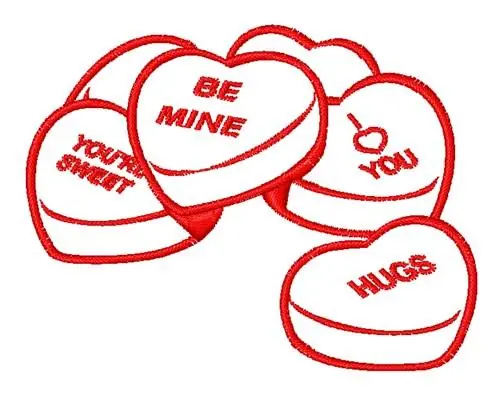 Crafted Valentine Candy Embroidery Design