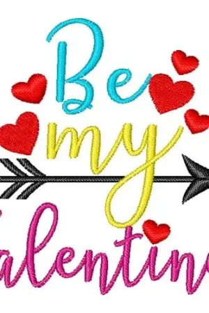 Be My Valentine Embroidery Design Special Discount