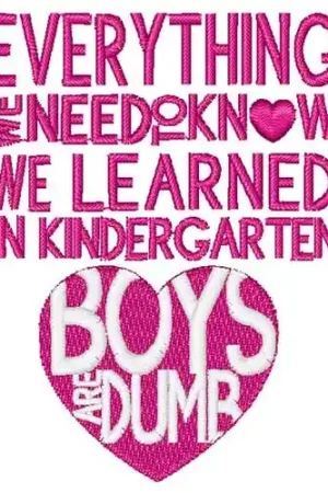 Boys Are Dumb Embroidery Design Fresh Stock
