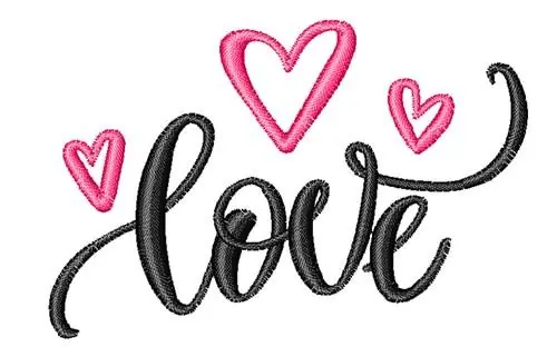 Big Sale Love & Hearts Embroidery Design
