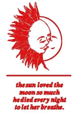 Crafted Sun Loved The Moon Embroidery Design