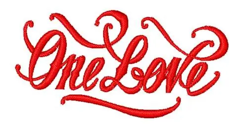 Clearance One Love Embroidery Design