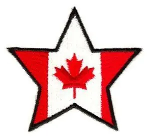 Authentic Canadian Flag Embroidery Design