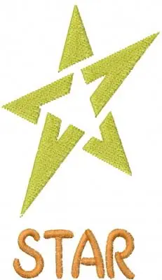 Yellow Star Stencil Embroidery Design Wholesale
