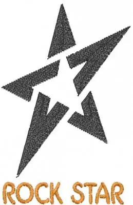Affordable Rock Star Stencil Embroidery Design