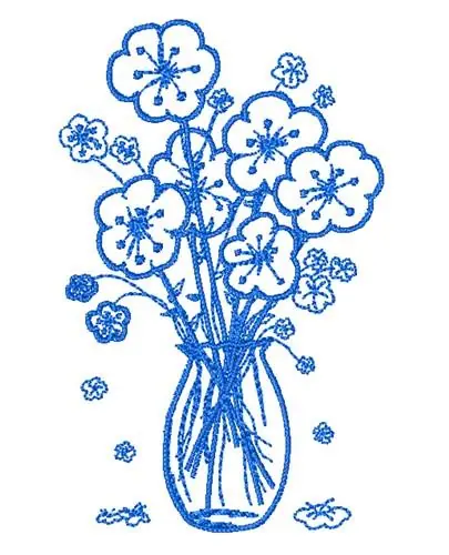 Bouquet Outline Embroidery Design Seasonal Sale