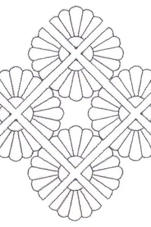 Bargain Fan Design Embroidery Design