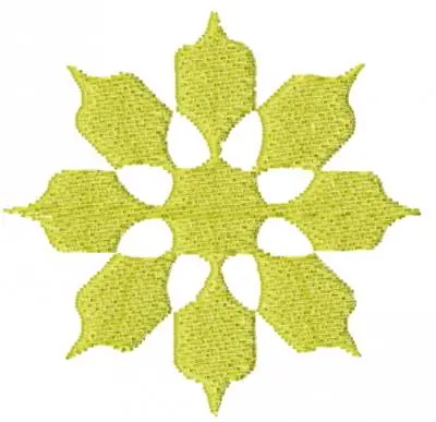 Yellow Star Embroidery Design Brand New