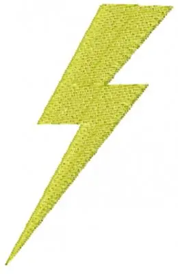 Yellow Lightning Embroidery Design Special Discount