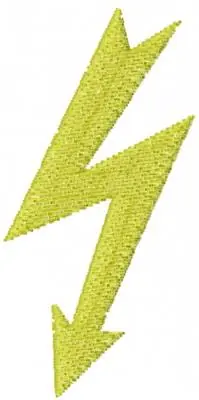 Yellow Down Lightning Embroidery Design Hot Picks