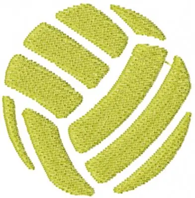 Yellow Volleyball Embroidery Design Warranty Included