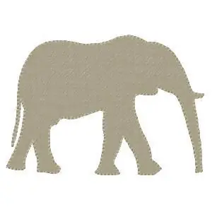 Time-Limited Elephant Silhouette Embroidery Design