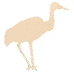 Egret Silhouette Embroidery Design Cheap