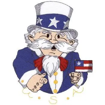 Budget Uncle Sam Embroidery Design